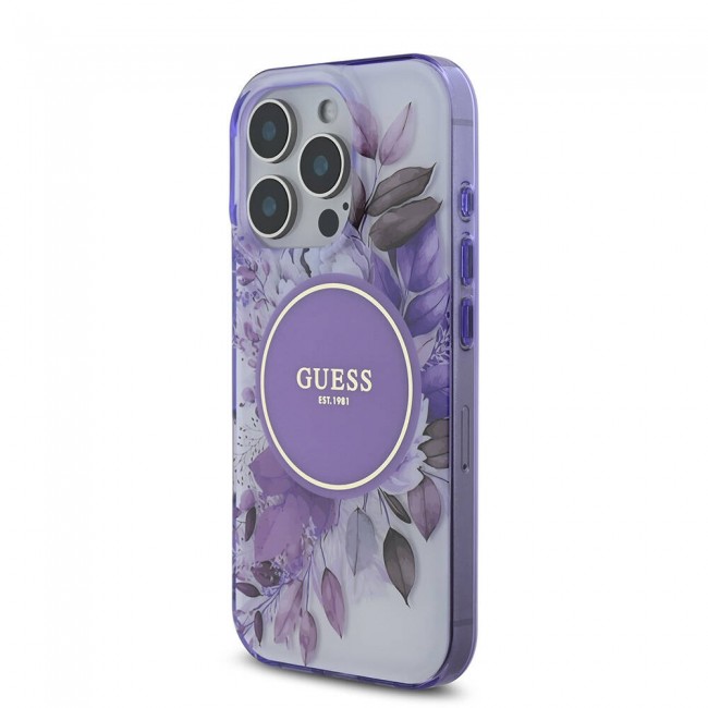 Apple iPhone 16 Pro Kılıf Guess Orjinal Lisanslı Magsafe Şarj Özellikli Flower Tonal Circle Kapak Apple iPhone 16 Pro Kılıf Guess Orjinal Lisanslı Magsafe Şarj Özellikli Flower Tonal Circle Kapak