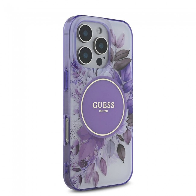 Apple iPhone 16 Pro Kılıf Guess Orjinal Lisanslı Magsafe Şarj Özellikli Flower Tonal Circle Kapak Apple iPhone 16 Pro Kılıf Guess Orjinal Lisanslı Magsafe Şarj Özellikli Flower Tonal Circle Kapak