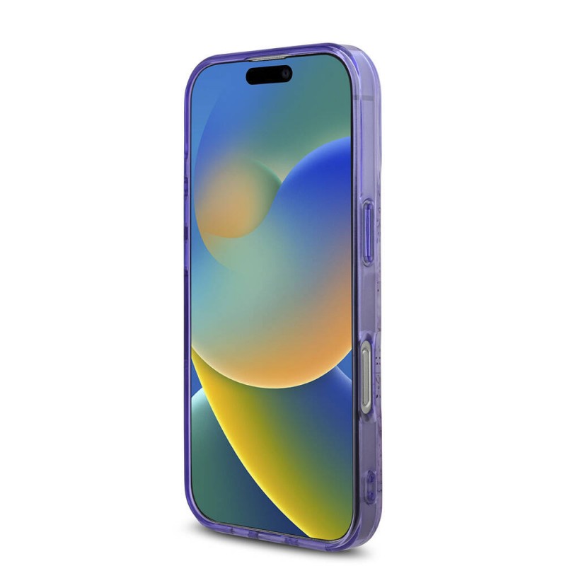 Bal-z Apple iPhone 16 Pro Kılıf Guess Orjinal Lisanslı M-safe Şarj Özellikli Flower Tonal Circle Kapak