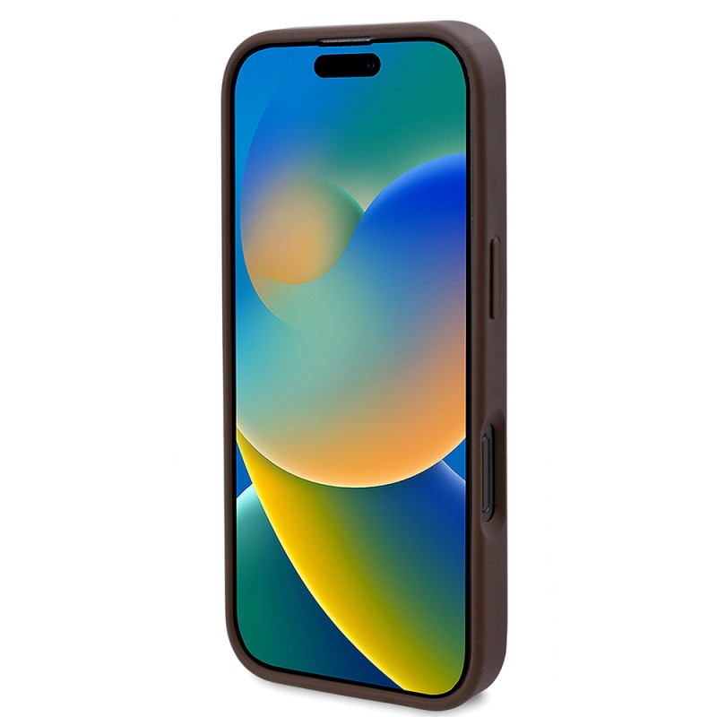 Bal-z Apple iPhone 16 Pro Kılıf Guess Orjinal Lisanslı M-safe Şarj Özellikli Gül Baskılı 4G Desenli Yazı Logolu Kapak