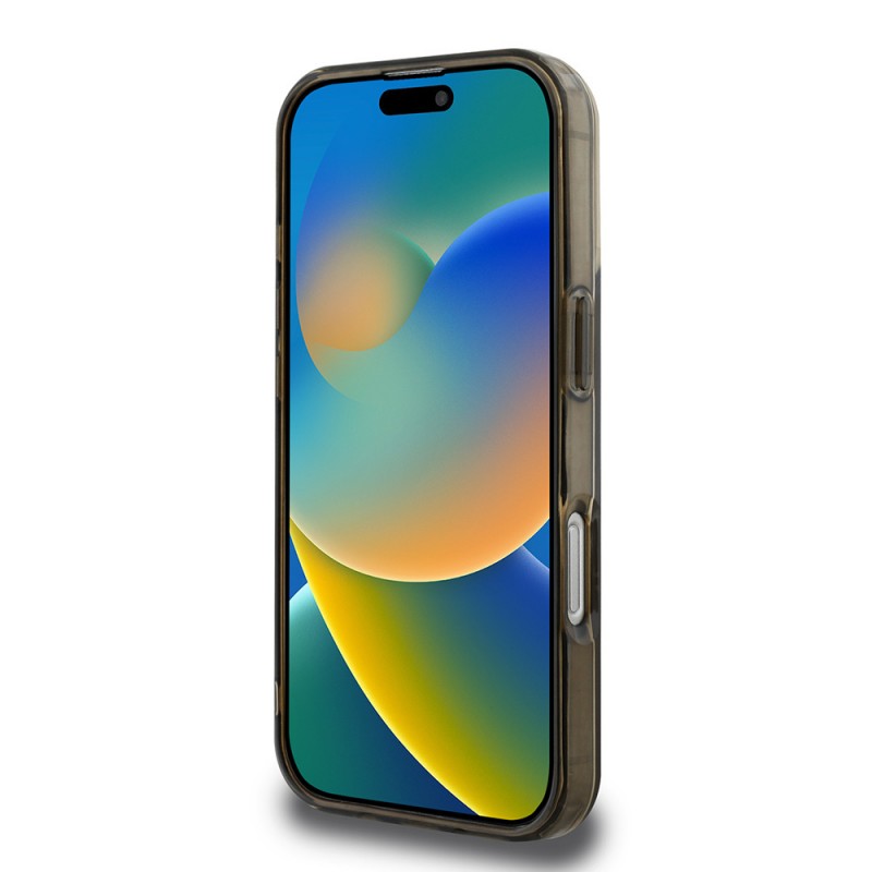 Bal-z Apple iPhone 16 Pro Kılıf Guess Orjinal Lisanslı M-safe Şarj Özellikli IML Baskılı Klasik Logolu 4G Desenli Kapak