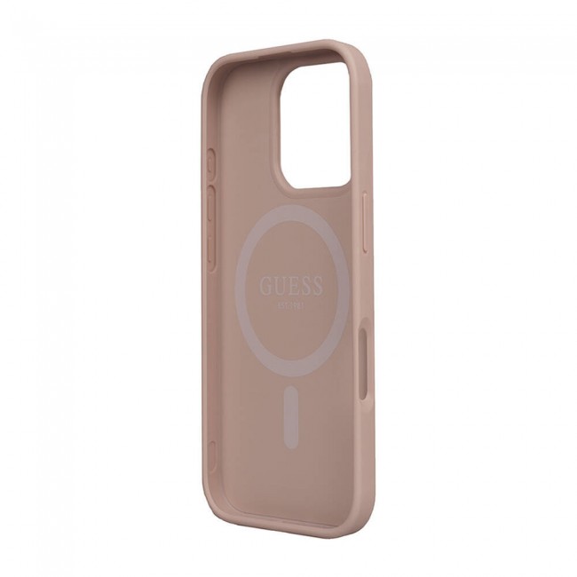 Apple iPhone 16 Pro Kılıf Guess Orjinal Lisanslı Magsafe Şarj Özellikli Small 4G Classic Kapak Apple iPhone 16 Pro Kılıf Guess Orjinal Lisanslı Magsafe Şarj Özellikli Small 4G Classic Kapak