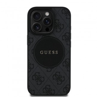 Apple iPhone 16 Pro Kılıf Guess Orjinal Lisanslı M-safe Şarj Özellikli Yazı Logolu Circle Classic Kapak Apple iPhone 16 Pro Kılıf Guess Orjinal Lisanslı M-safe Şarj Özellikli Yazı Logolu Circle Classic Kapak