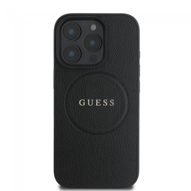 Apple iPhone 16 Pro Kılıf Guess Orjinal Lisanslı Magsafe Şarj Özellikli Yazı Logolu Grained Kapak Apple iPhone 16 Pro Kılıf Guess Orjinal Lisanslı Magsafe Şarj Özellikli Yazı Logolu Grained Kapak