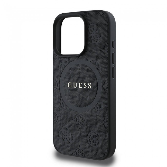 Apple iPhone 16 Pro Kılıf Guess Orjinal Lisanslı Magsafe Şarj Özellikli Yazı Logolu Saffiano Peony Kapak Apple iPhone 16 Pro Kılıf Guess Orjinal Lisanslı Magsafe Şarj Özellikli Yazı Logolu Saffiano Peony Kapak