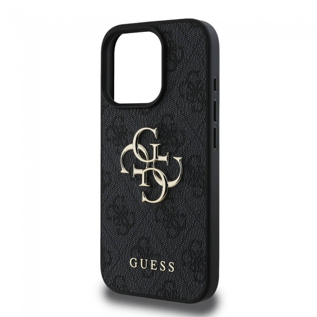 Apple iPhone 16 Pro Kılıf Guess Orjinal Lisanslı PU Deri 4G Desenli Metal Büyük 4G ve Yazı Logolu Kapak Apple iPhone 16 Pro Kılıf Guess Orjinal Lisanslı PU Deri 4G Desenli Metal Büyük 4G ve Yazı Logolu Kapak