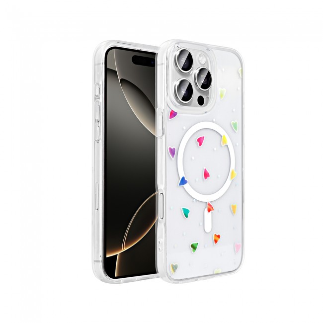 Apple iPhone 16 Pro Kılıf M-Safe Şarj Özellikli Şeffaf Zore Folk Sert Kapak Apple iPhone 16 Pro Kılıf M-Safe Şarj Özellikli Şeffaf Zore Folk Sert Kapak
