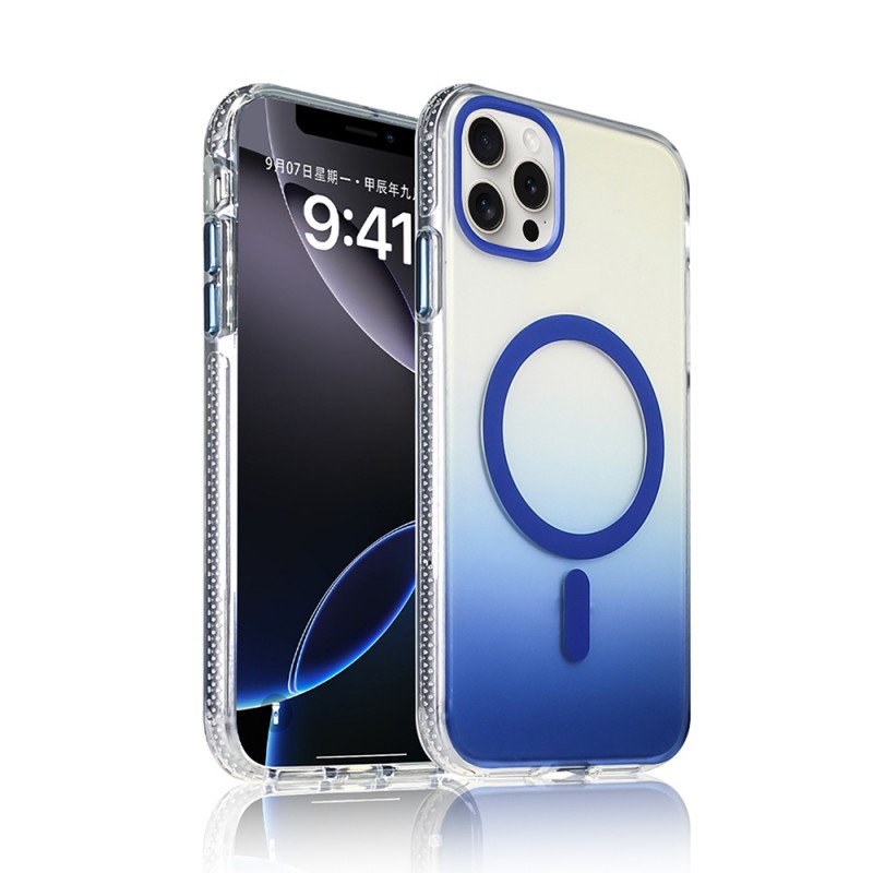 Bal-z Apple iPhone 16 Pro Kılıf M-safe Şarj Özellikli Transparan Renk Geçişli  Toros Kapak