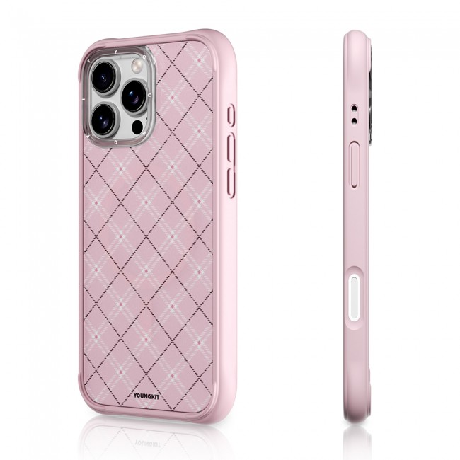 Apple iPhone 16 Pro Kılıf M-safe Şarj Özellikli Youngkit Argyle Serisi Kapak Apple iPhone 16 Pro Kılıf M-safe Şarj Özellikli Youngkit Argyle Serisi Kapak