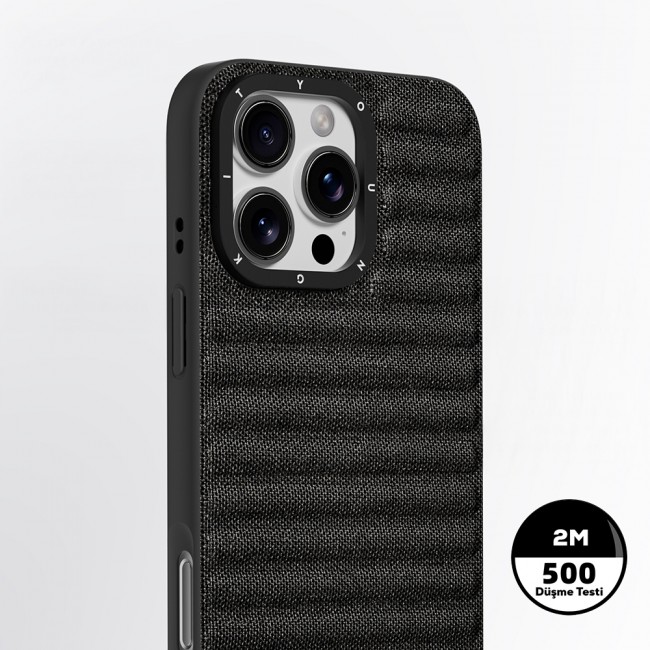 Apple iPhone 16 Pro Kılıf M-safe Şarj Özellikli Youngkit Canvas Serisi Kapak Apple iPhone 16 Pro Kılıf M-safe Şarj Özellikli Youngkit Canvas Serisi Kapak