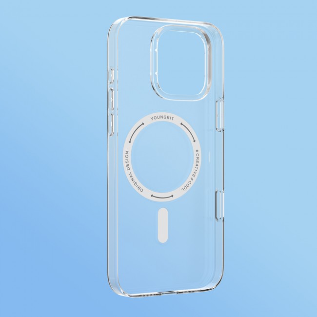 Apple iPhone 16 Pro Kılıf M-safe Şarj Özellikli Youngkit Ice Serisi Kapak Apple iPhone 16 Pro Kılıf M-safe Şarj Özellikli Youngkit Ice Serisi Kapak