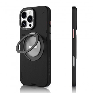 Apple iPhone 16 Pro Kılıf M-safe Şarj Özellikli 360° Standlı Basit Mat Deri Desenli Youngkit Tech Leather Serisi Kapak Apple iPhone 16 Pro Kılıf M-safe Şarj Özellikli 360° Standlı Basit Mat Deri Desenli Youngkit Tech Leather Serisi Kapak