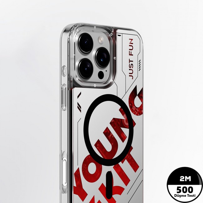 Apple iPhone 16 Pro Kılıf Magsafe Şarj Özellikli Airbagli Çift Katmanlı Youngkit Future Streamer Serisi Kapak Apple iPhone 16 Pro Kılıf Magsafe Şarj Özellikli Airbagli Çift Katmanlı Youngkit Future Streamer Serisi Kapak