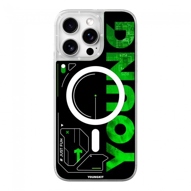 Apple iPhone 16 Pro Kılıf Magsafe Şarj Özellikli Airbagli Çift Katmanlı Youngkit Future Streamer Serisi Kapak Apple iPhone 16 Pro Kılıf Magsafe Şarj Özellikli Airbagli Çift Katmanlı Youngkit Future Streamer Serisi Kapak