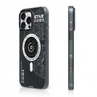 Apple iPhone 16 Pro Kılıf M-safe Şarj Özellikli Airbagli Hologram Tasarımlı Youngkit Interstellar Serisi Kapak Apple iPhone 16 Pro Kılıf M-safe Şarj Özellikli Airbagli Hologram Tasarımlı Youngkit Interstellar Serisi Kapak