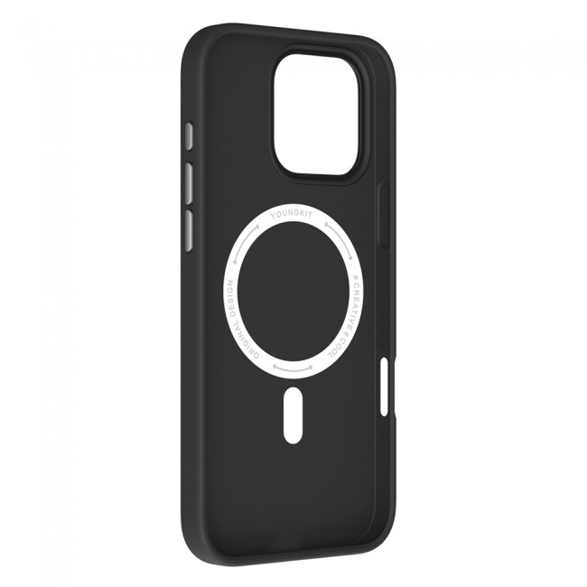 Apple iPhone 16 Pro Kılıf Magsafe Şarj Özellikli Basit Mat Deri Desenli Youngkit Tech Fashion Serisi Kapak Apple iPhone 16 Pro Kılıf Magsafe Şarj Özellikli Basit Mat Deri Desenli Youngkit Tech Fashion Serisi Kapak