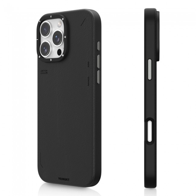 Apple iPhone 16 Pro Kılıf Magsafe Şarj Özellikli Basit Mat Deri Desenli Youngkit Tech Fashion Serisi Kapak Apple iPhone 16 Pro Kılıf Magsafe Şarj Özellikli Basit Mat Deri Desenli Youngkit Tech Fashion Serisi Kapak