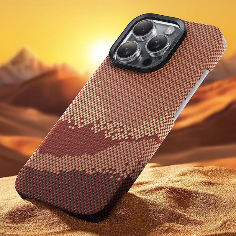 Bal-z Apple iPhone 16 Pro Kılıf M-safe Şarj Özellikli Benks GoldenTide ArmorAir 600D Kevlar Kapak