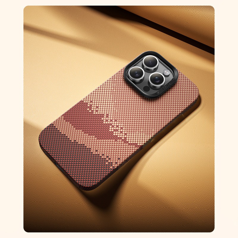 Bal-z Apple iPhone 16 Pro Kılıf M-safe Şarj Özellikli Benks GoldenTide ArmorAir 600D Kevlar Kapak