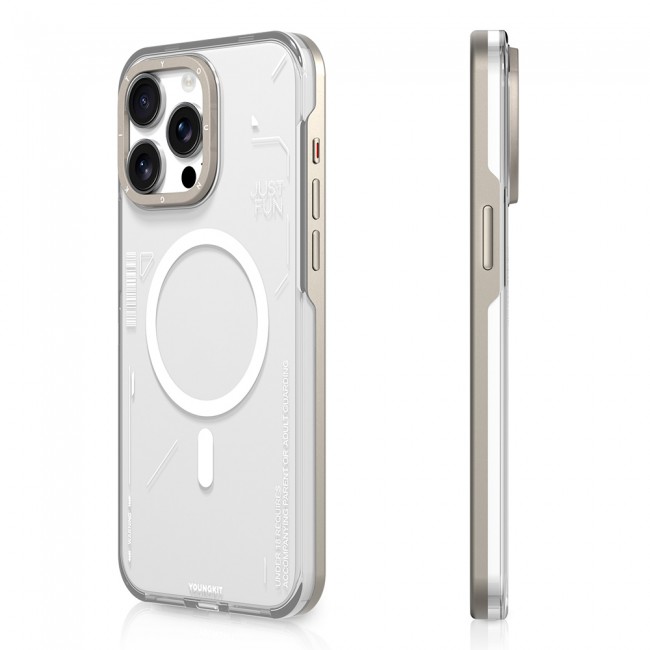 Apple iPhone 16 Pro Kılıf Magsafe Şarj Özellikli Çıkarılabilir Arka Yüzeyli Youngkit Mecha Kapak Apple iPhone 16 Pro Kılıf Magsafe Şarj Özellikli Çıkarılabilir Arka Yüzeyli Youngkit Mecha Kapak