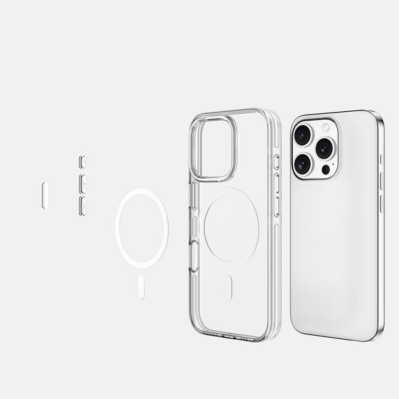 Bal-z Apple iPhone 16 Pro Kılıf M-safe Şarj Özellikli Kamera Korumalı Zore Kripto Kapak