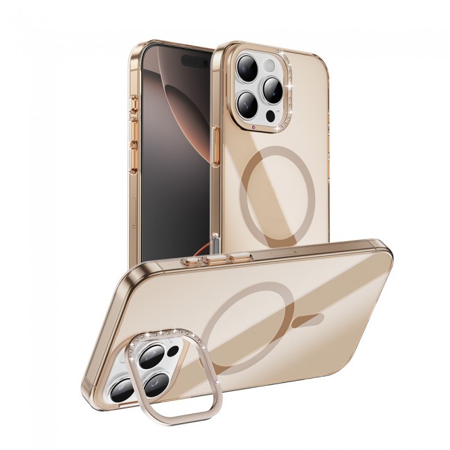 Apple iPhone 16 Pro Kılıf Magsafe Şarj Özellikli Kamera Standlı Zore Estop Kapak Apple iPhone 16 Pro Kılıf Magsafe Şarj Özellikli Kamera Standlı Zore Estop Kapak
