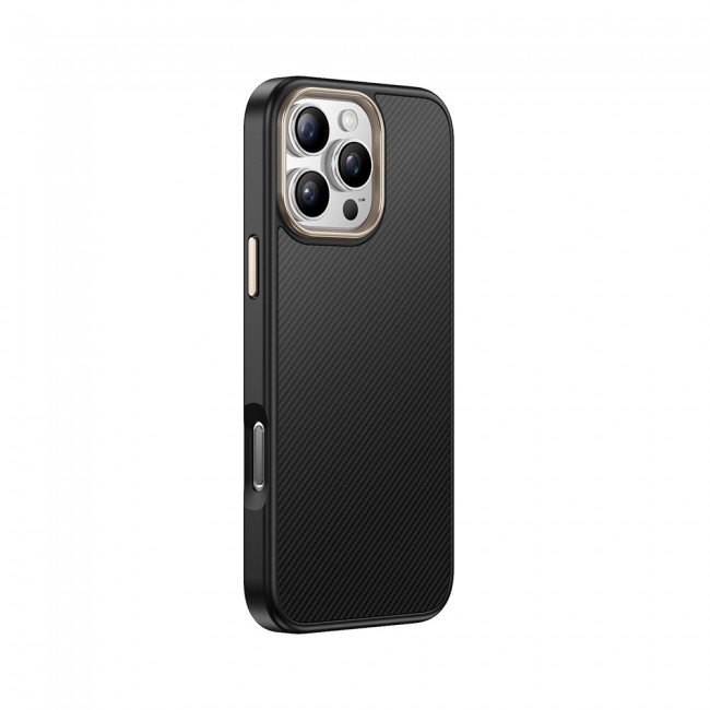 Apple iPhone 16 Pro Kılıf M-safe Şarj Özellikli Karbon Fiber Görünümlü Zore Antina Kapak