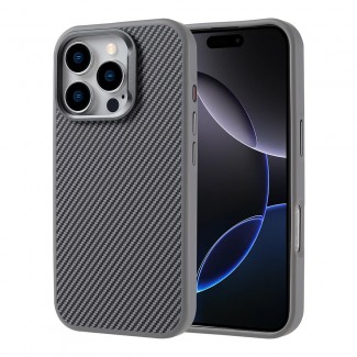 Apple iPhone 16 Pro Kılıf M-safe Şarj Özellikli Karbon Fiber Görünümlü Zore Troy Kapak Apple iPhone 16 Pro Kılıf M-safe Şarj Özellikli Karbon Fiber Görünümlü Zore Troy Kapak