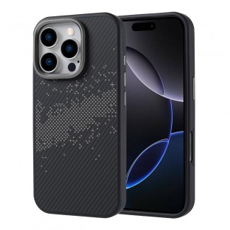 Apple iPhone 16 Pro Kılıf M-safe Şarj Özellikli Karbon Fiber Tasarımlı Zore Vave Kapak Apple iPhone 16 Pro Kılıf M-safe Şarj Özellikli Karbon Fiber Tasarımlı Zore Vave Kapak