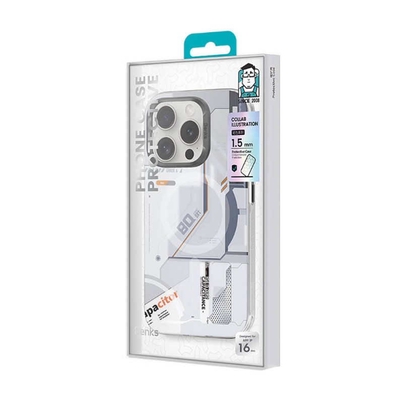 Bal-z Apple iPhone 16 Pro Kılıf M-safe Şarj Özellikli Mekanik Tasarımlı Benks Perspective Serisi Kapak