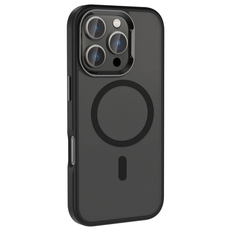 Bal-z Apple iPhone 16 Pro Kılıf M-safe Şarj Özellikli Parlak Kamera Çerçeveli Zore Kost Kapak