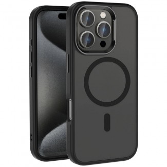 Apple iPhone 16 Pro Kılıf M-safe Şarj Özellikli Parlak Kamera Çerçeveli Zore Kost Kapak Apple iPhone 16 Pro Kılıf M-safe Şarj Özellikli Parlak Kamera Çerçeveli Zore Kost Kapak
