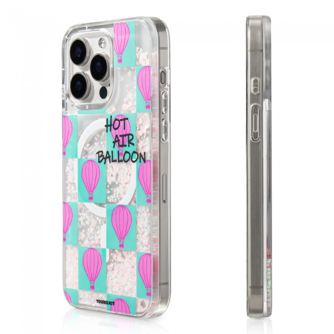 Apple iPhone 16 Pro Kılıf Magsafe Şarj Özellikli Parlak Kumlu Sıvılı Youngkit Pink Dream Quicksand Serisi Kapak Apple iPhone 16 Pro Kılıf Magsafe Şarj Özellikli Parlak Kumlu Sıvılı Youngkit Pink Dream Quicksand Serisi Kapak