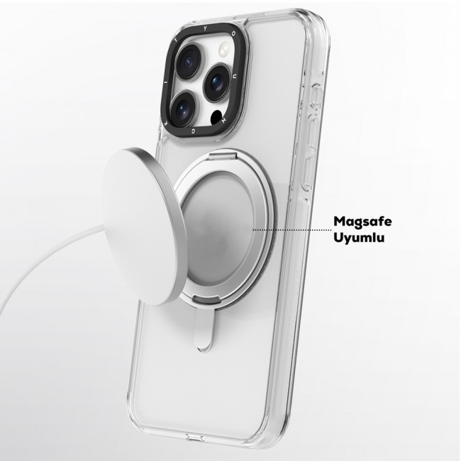 Apple iPhone 16 Pro Kılıf Magsafe Şarj Özellikli Parmak Ring Standlı Youngkit Pivot Serisi Kapak Apple iPhone 16 Pro Kılıf Magsafe Şarj Özellikli Parmak Ring Standlı Youngkit Pivot Serisi Kapak
