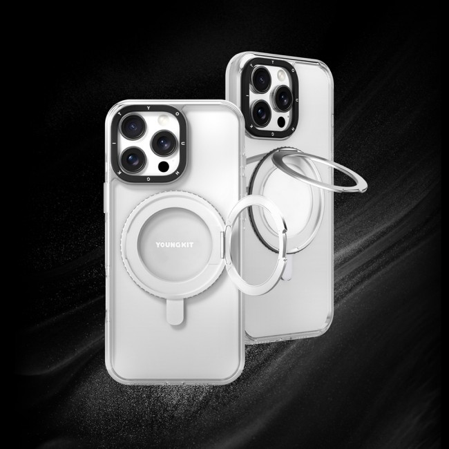 Apple iPhone 16 Pro Kılıf Magsafe Şarj Özellikli Parmak Ring Standlı Youngkit Pivot Serisi Kapak Apple iPhone 16 Pro Kılıf Magsafe Şarj Özellikli Parmak Ring Standlı Youngkit Pivot Serisi Kapak