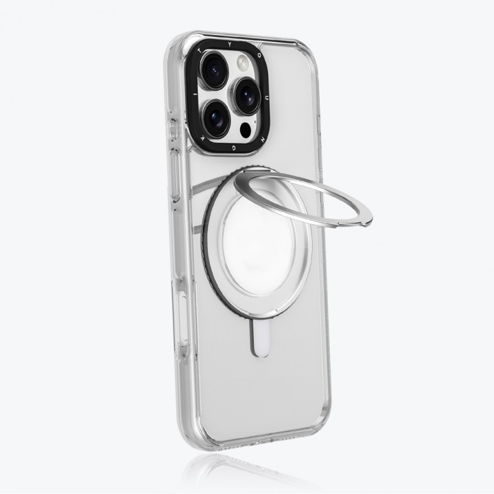 Apple iPhone 16 Pro Kılıf Magsafe Şarj Özellikli Parmak Ring Standlı Youngkit Pivot Serisi Kapak