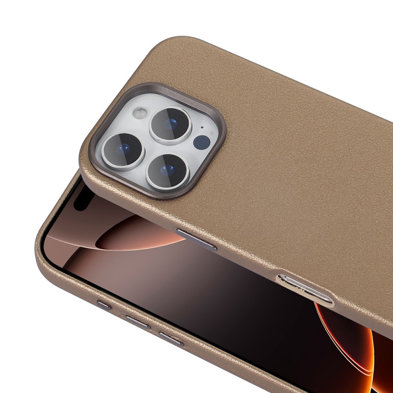 Bal-z Apple iPhone 16 Pro Kılıf M-safe Şarj Özellikli PU Deri Zore Adora Kapak