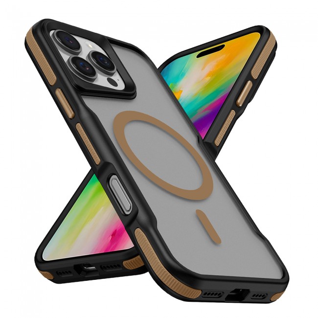 Apple iPhone 16 Pro Kılıf Magsafe Şarj Özellikli Renkli Kenar Airbag Şeritli Zore Lamer Kapak Apple iPhone 16 Pro Kılıf Magsafe Şarj Özellikli Renkli Kenar Airbag Şeritli Zore Lamer Kapak
