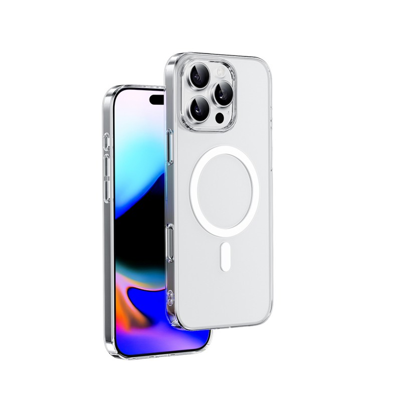 Bal-z Apple iPhone 16 Pro Kılıf M-safe Şarj Özellikli Wiwu YXK-207 Invisible Pro Sert PC Kapak