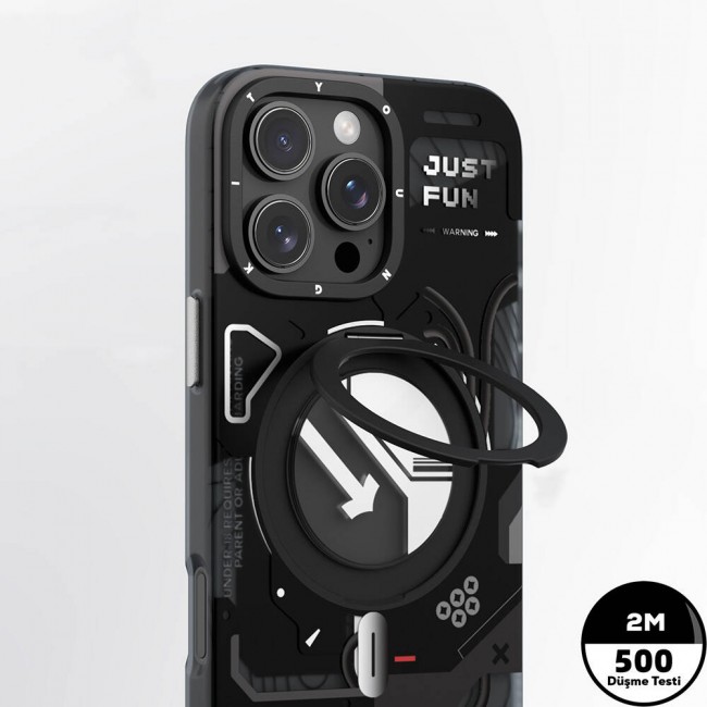 Apple iPhone 16 Pro Kılıf Magsafe Şarj Özellikli Youngkit 360° Standlı Starship Serisi Kapak Apple iPhone 16 Pro Kılıf Magsafe Şarj Özellikli Youngkit 360° Standlı Starship Serisi Kapak