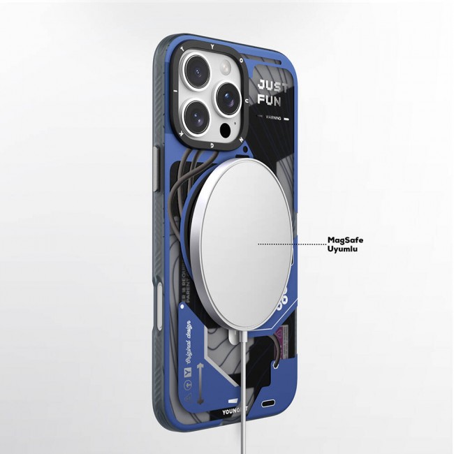 Apple iPhone 16 Pro Kılıf Magsafe Şarj Özellikli Youngkit 360° Standlı Starship Serisi Kapak Apple iPhone 16 Pro Kılıf Magsafe Şarj Özellikli Youngkit 360° Standlı Starship Serisi Kapak