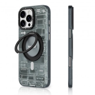 Apple iPhone 16 Pro Kılıf M-safe Şarj Özellikli Youngkit 360° Standlı Technology Serisi Kapak Apple iPhone 16 Pro Kılıf M-safe Şarj Özellikli Youngkit 360° Standlı Technology Serisi Kapak