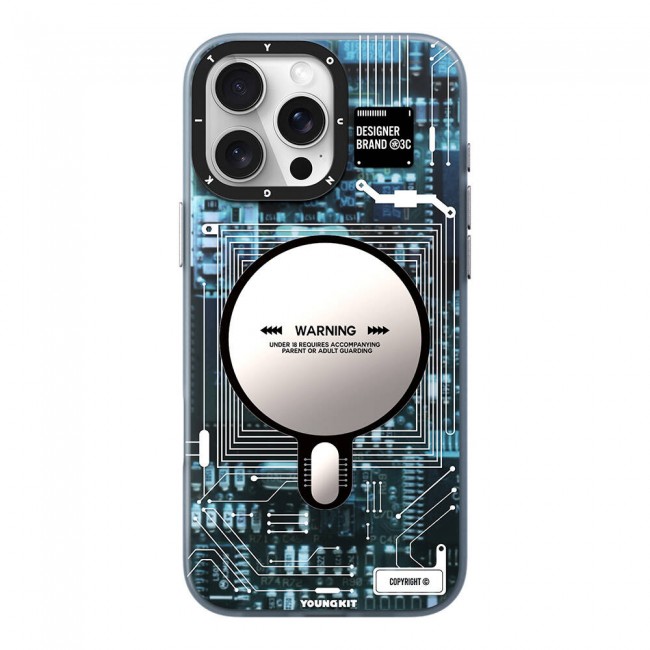 Apple iPhone 16 Pro Kılıf Magsafe Şarj Özellikli Youngkit Technology Serisi Kapak Apple iPhone 16 Pro Kılıf Magsafe Şarj Özellikli Youngkit Technology Serisi Kapak