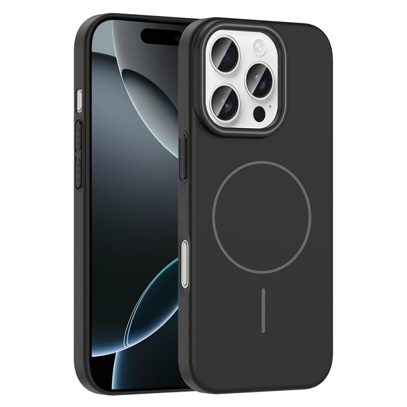 Bal-z Apple iPhone 16 Pro Kılıf M-safe Şarj Özellikli Zore Ruby Sert Kapak