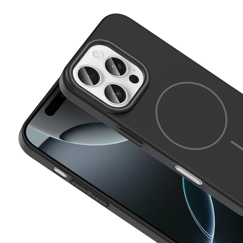 Bal-z Apple iPhone 16 Pro Kılıf M-safe Şarj Özellikli Zore Ruby Sert Kapak