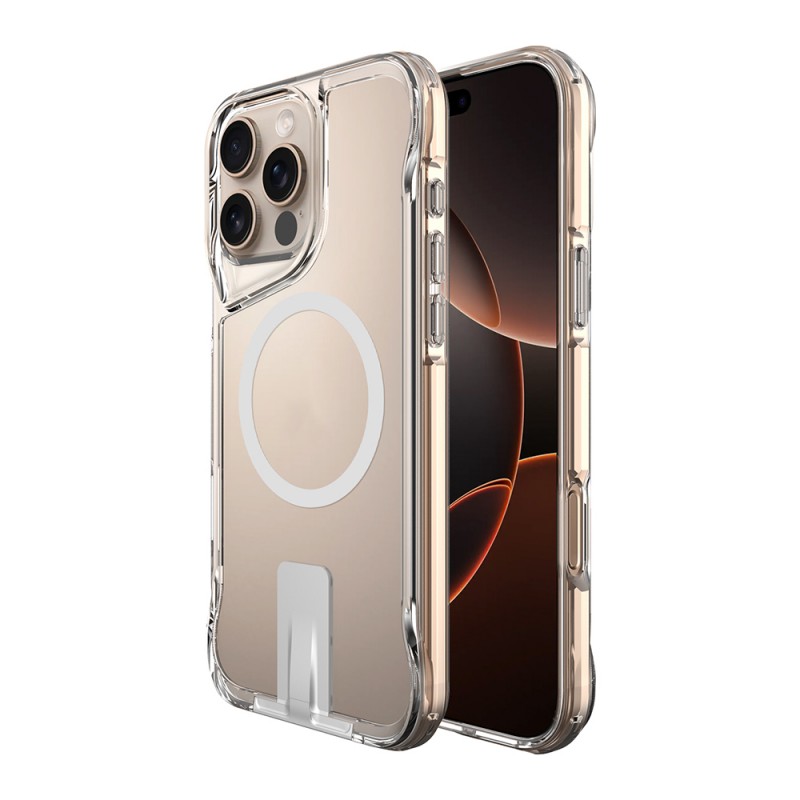 Bal-z Apple iPhone 16 Pro Kılıf M-safe Şarj Özellikli Zore T-Max Standlı Kapak