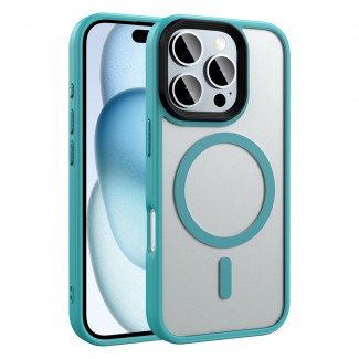 Apple iPhone 16 Pro Kılıf Mat Arka Yüzey Wireless Şarj Özellikli Zore Flet M-safe Kapak Apple iPhone 16 Pro Kılıf Mat Arka Yüzey Wireless Şarj Özellikli Zore Flet M-safe Kapak