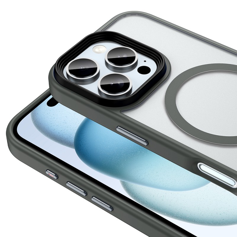 Bal-z Apple iPhone 16 Pro Kılıf Mat Arka Yüzey Wireless Şarj Özellikli Zore Flet M-safe Kapak