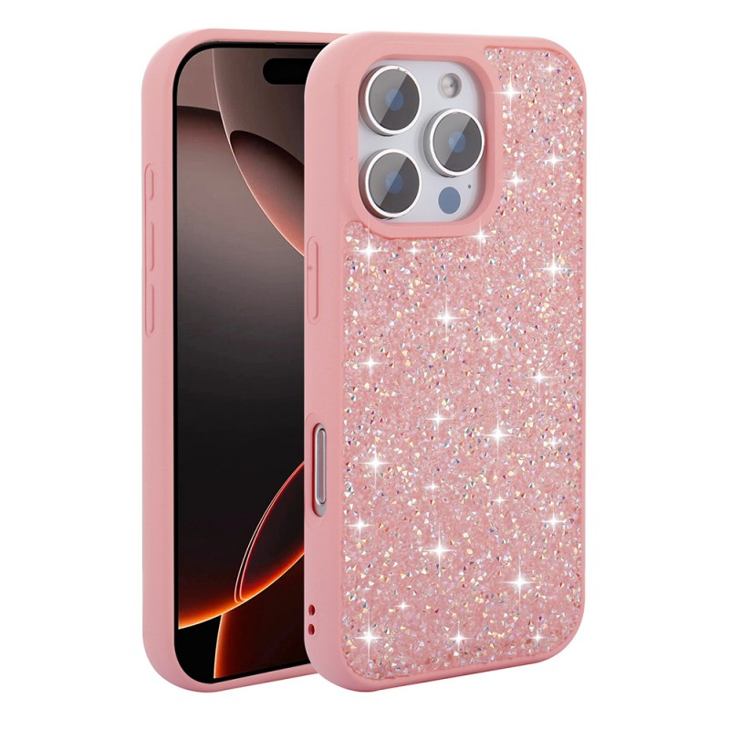 Bal-z Apple iPhone 16 Pro Kılıf Parlak Taşlı Tasarım Zore Pırlanta Kapak