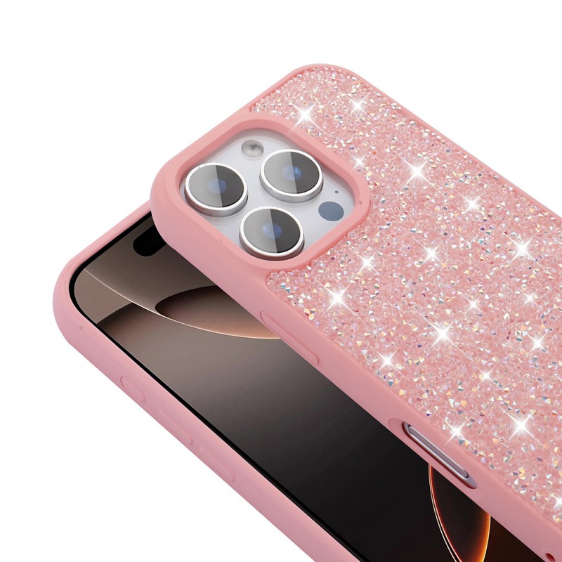 Bal-z Apple iPhone 16 Pro Kılıf Parlak Taşlı Tasarım Zore Pırlanta Kapak